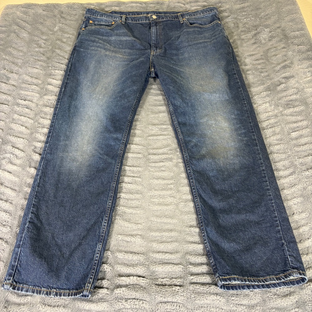 Levis 559 Relaxed Straight Jeans Mens 44x32 Blue Stretch Denim 00559-0627